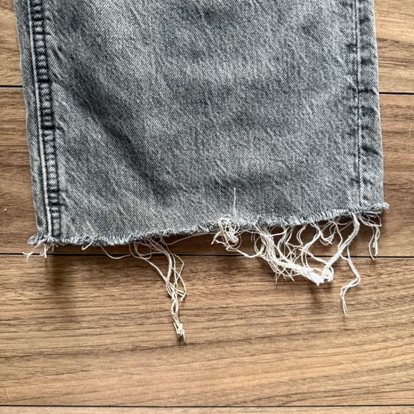 Zara Raw Hem Straight Jeans | Size 4 | Grey Wash - Picture 5 of 6